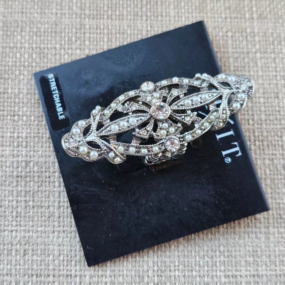 Mixit Women Ring Silver Tone Statement Fashion Jewelry Ring Size Adjustable - Picture 4 of 9